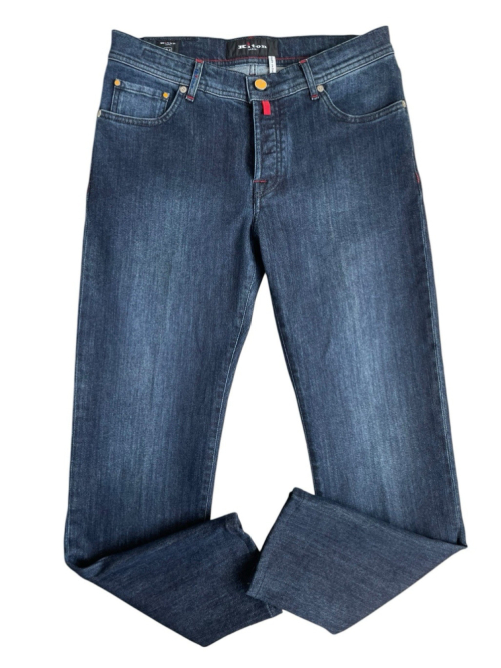 Kiton Napoli Jeans Men Size 34 Fits 32x30 Button Fly Straight Tapered Italy
